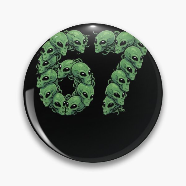 Item preview, Green Alien Heads Number 67 Extraterrestrial designed and sold by d247.