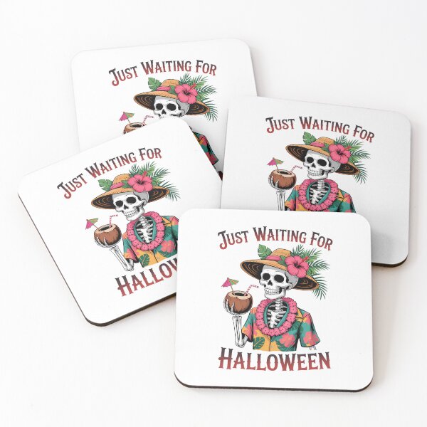 Item preview, Just Waiting for Halloween Skeleton Spooky Summer Vibe designed and sold by sailorjessiArt.