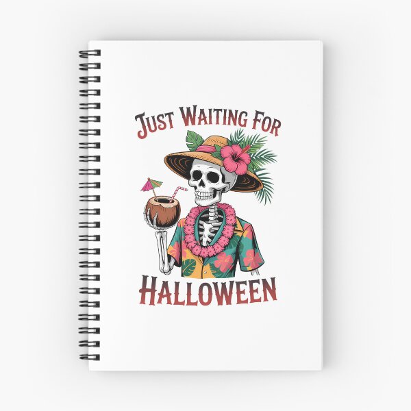 Item preview, Just Waiting for Halloween Skeleton Spooky Summer Vibe designed and sold by sailorjessiArt.