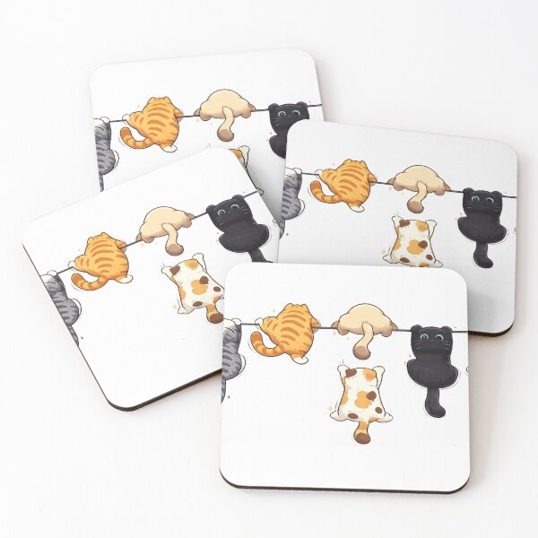 Item preview, Cute Cats Hanging on a Clothesline designed and sold by Trinity Collections.
