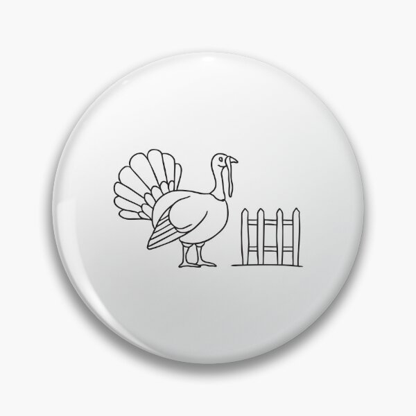 Item preview, Turkey Resting Beside Wooden Fence designed and sold by rasagamastore.