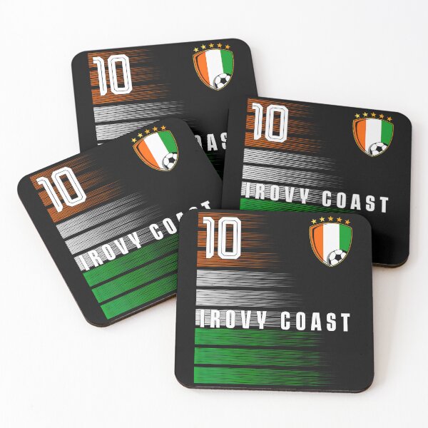 Item preview, Football Soccer Ivory Coast Flag Ivory Coasters Pride Lovers Retro designed and sold by Mdcazeem.