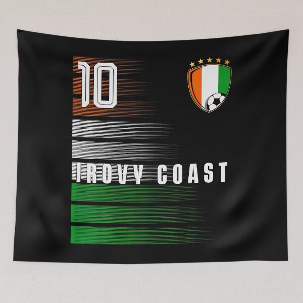 Item preview, Football Soccer Ivory Coast Flag Ivory Coasters Pride Lovers Retro designed and sold by Mdcazeem.