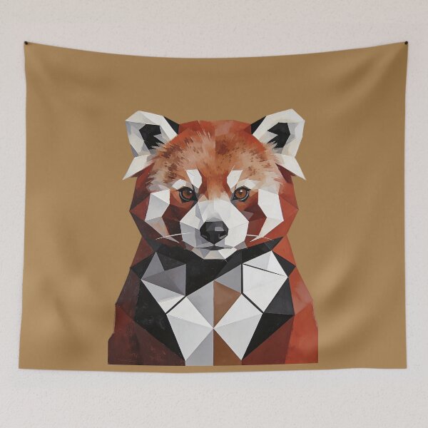 Item preview, Geometric Red Panda Illustration designed and sold by KiraChie.