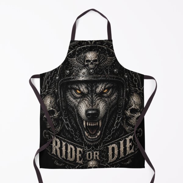 Item preview, Ride or Die Vintage Wolf Skull Biker designed and sold by IvoryArtDesign.