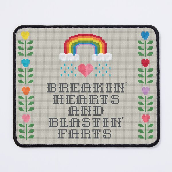 Item preview, Breakin' Hearts and Blastin' Farts Square Cross Stitch designed and sold by GranniePanties.