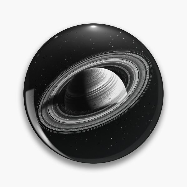 Item preview, Black and White Saturn Planet Space Art designed and sold by inkoutninja.