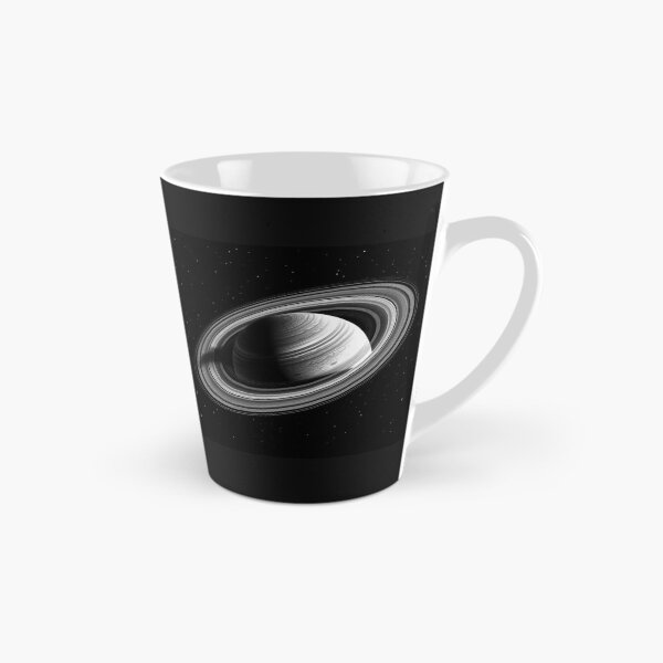 Item preview, Black and White Saturn Planet Space Art designed and sold by inkoutninja.