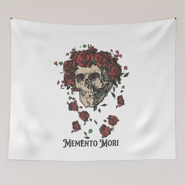 Item preview, Skull Flower Wreath Detailed Art Piece designed and sold by NeonMashup.