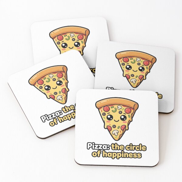 Item preview, Cute Pizza Sticker | Kawaii Food Cartoon Design | “Pizza Circle of Happiness” designed and sold by morning sun.