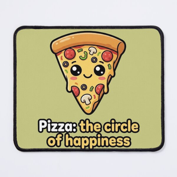 Item preview, Cute Pizza Sticker | Kawaii Food Cartoon Design | “Pizza Circle of Happiness” designed and sold by morning sun.