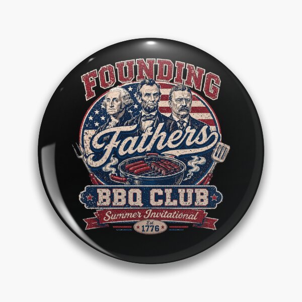 Item preview, Founding Fathers BBQ Club Summer Vintage Patriotic Grill Cookout designed and sold by TheTrendsDesk.