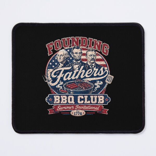 Item preview, Founding Fathers BBQ Club Summer Vintage Patriotic Grill Cookout designed and sold by TheTrendsDesk.