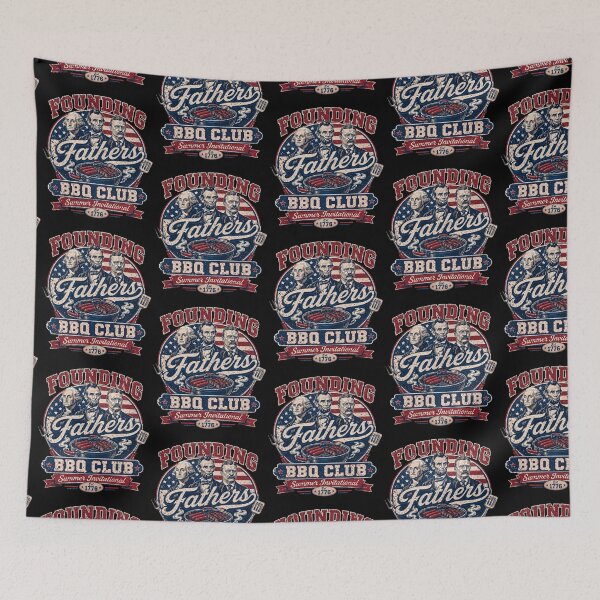 Item preview, Founding Fathers BBQ Club Summer Vintage Patriotic Grill Cookout designed and sold by TheTrendsDesk.