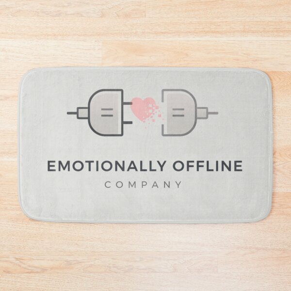 Artikelvorschau, Firmenlogo „Emotionally Offline“ – Humorvoller Tech-Support für Introvertierte, minimalistische Startup-Parodie entworfen und verkauft von MagicMakerPh.