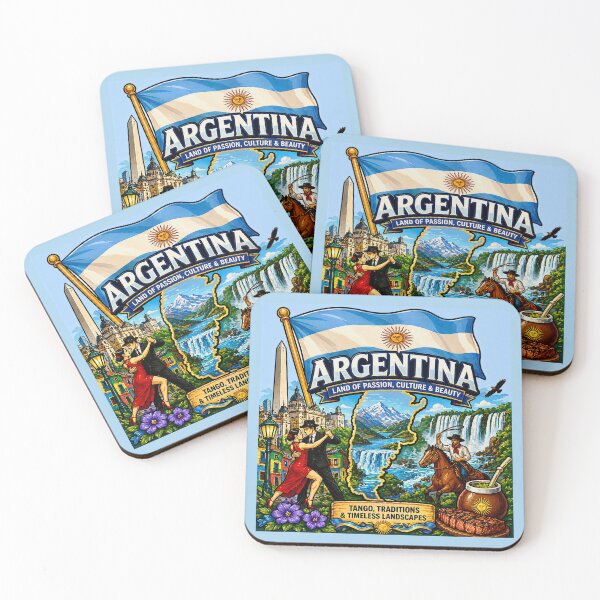 Item preview, Argentina with Flag designed and sold by Myra365Art.