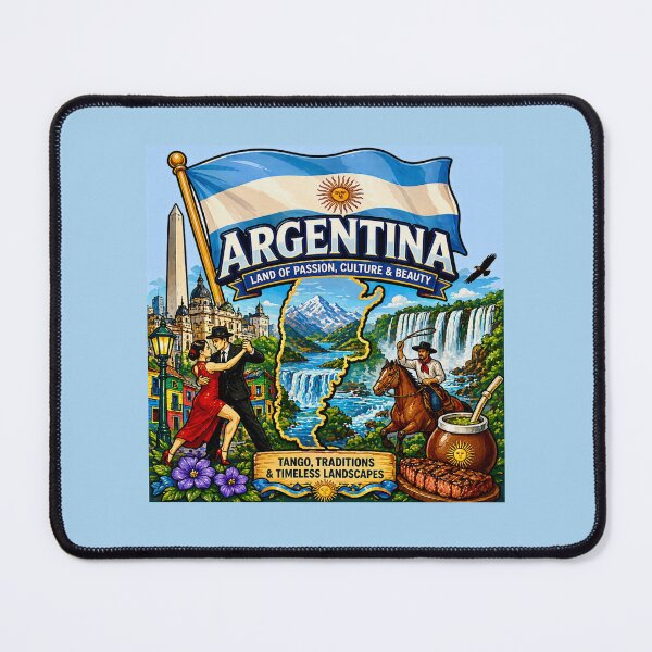 Item preview, Argentina with Flag designed and sold by Myra365Art.