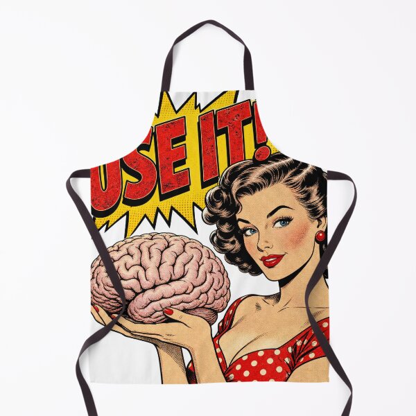 Item preview, Use It! Retro Pop Art Brain Power Illustration Vintage Comic Style Motivation Design designed and sold by VineVibe16Studio.
