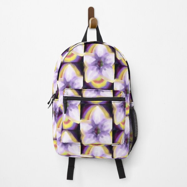 Item preview, Vintage spiritual purple botanical flower aura energy floral pattern with yellow light designed and sold by Shukasya-Arts.