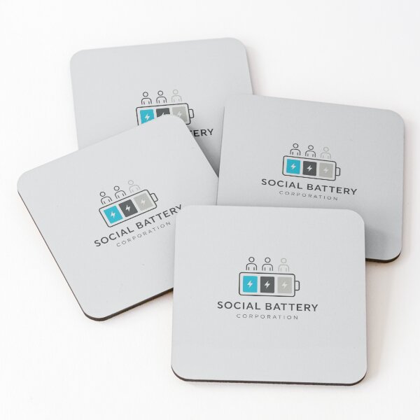 Item preview, Social Battery Corporation Logo – Funny Introvert Energy Meter Design, Minimal Tech Humor designed and sold by MagicMakerPh.