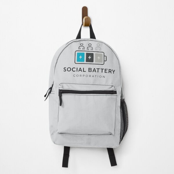Item preview, Social Battery Corporation Logo – Funny Introvert Energy Meter Design, Minimal Tech Humor designed and sold by MagicMakerPh⭐⭐⭐⭐⭐.