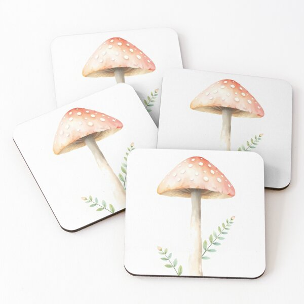 Item preview, Minimalist Watercolor Forest Mushroom Fine Art designed and sold by Vida e Arte.
