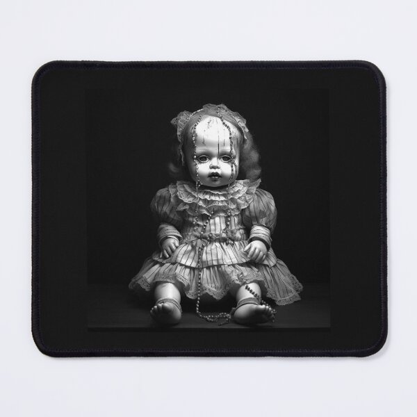 Item preview, Black and White Creepy Doll Gothic Horror Art designed and sold by inkoutninja.