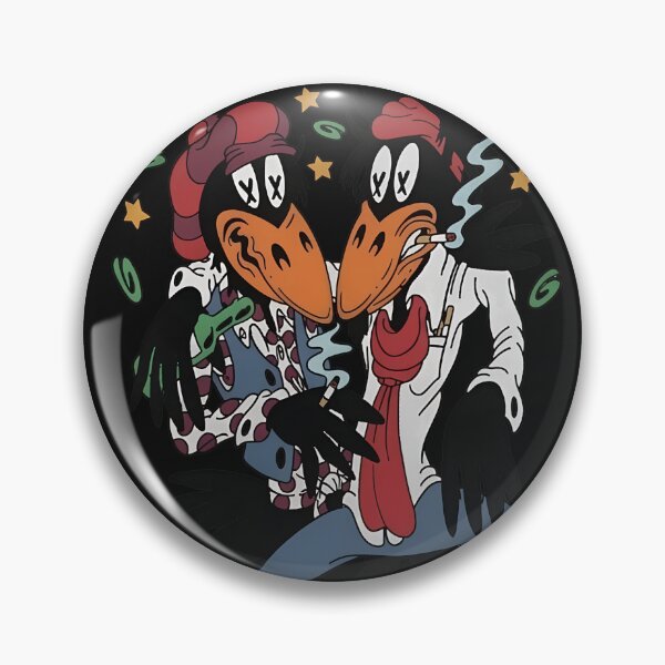 Item preview, Cartoon Bird Duo Retro Style Music Fan Art designed and sold by Echomyriad.