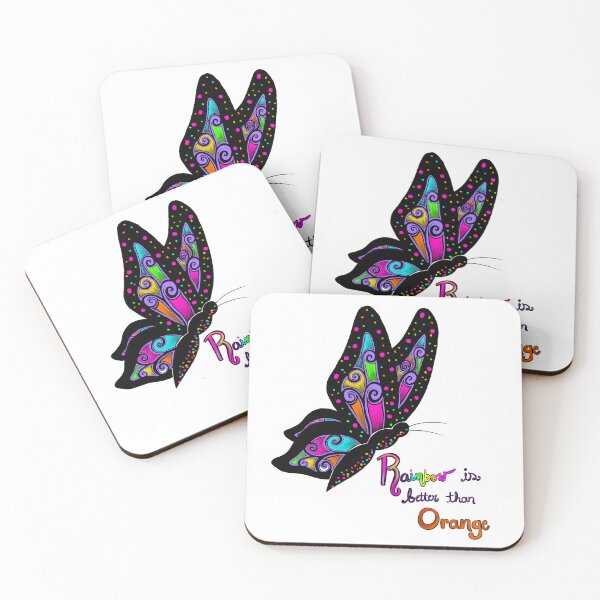 Item preview, Butterflies Over Bullies – Pride Butterfly Art (side) designed and sold by ArtflyStudio.