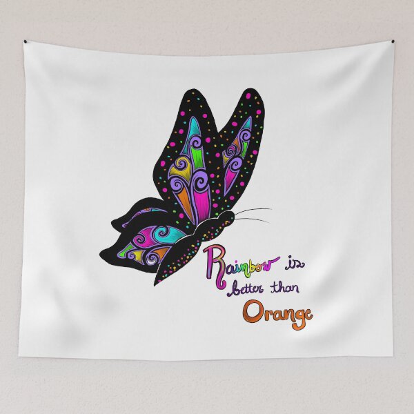 Item preview, Butterflies Over Bullies – Pride Butterfly Art (side) designed and sold by ArtflyStudio.