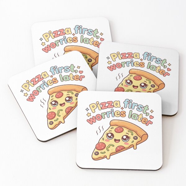 Item preview, Cute Pizza Sticker | Kawaii Food Cartoon Design | “Pizza First, Worries Later” designed and sold by morning sun.