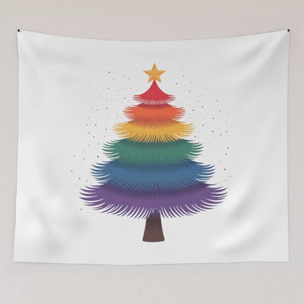 Item preview, LGBT-Q Pride Christmas Tree Pajama Cool Rainbow Flag X-mas designed and sold by sailorjessiArt.