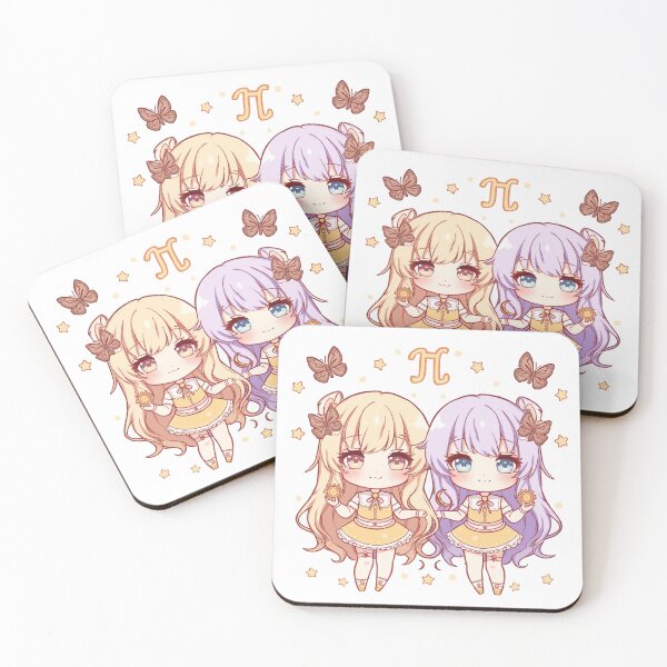 Item preview, Chibi Gemini Zodiac Girl Sticker — Kawaii Astrology Anime Twin Air Sign Art designed and sold by Cosmic Zodiac Studio.