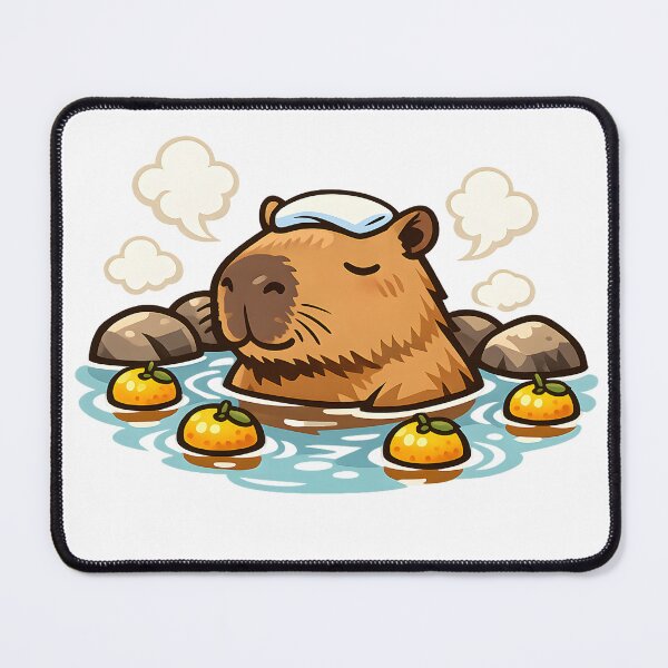 Item preview, Relaxing Capybara in Japanese Hot Spring designed and sold by LainCellJapan.