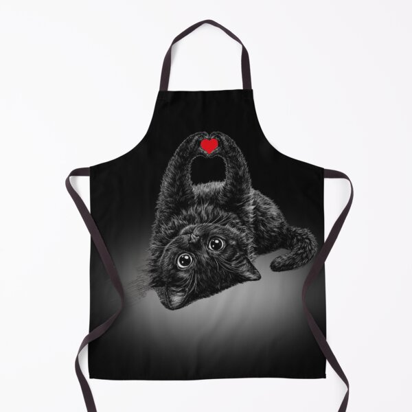 Item preview, Black Cat Love Heart Sign Cartoon designed and sold by A touch of creativity.