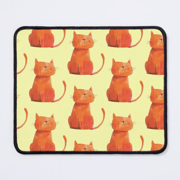 Item preview, Happy orange cat sitting with fine lines designed and sold by Mauswohn.