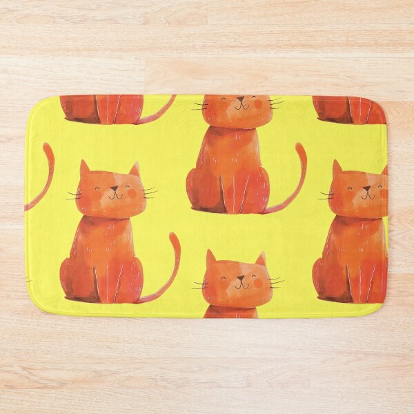 Item preview, Happy orange cat sitting with fine lines designed and sold by Mauswohn.