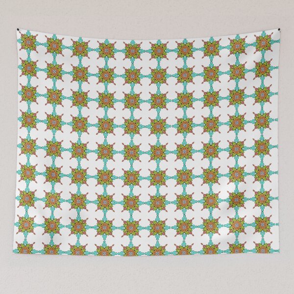 Item preview, Ornate Colorful Mandala Tile Seamless Textile designed and sold by AjjimaJKM.