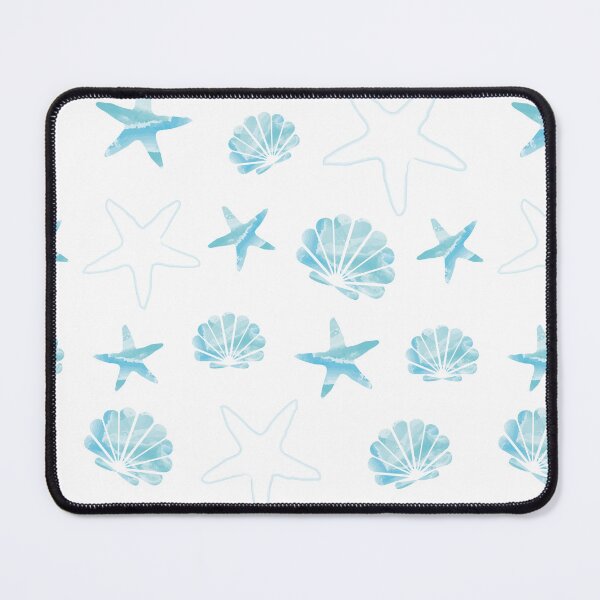 Item preview, Blue Seashell & Starfish Pattern designed and sold by Lumi-Marine.