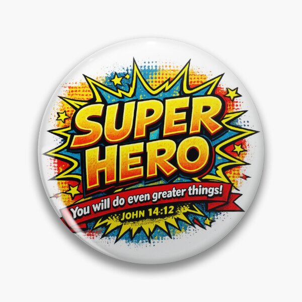 Item preview, Super Hero you will do even Greater things John 14:12 Christian Cartoon and Comic book designed and sold by FTLOG.