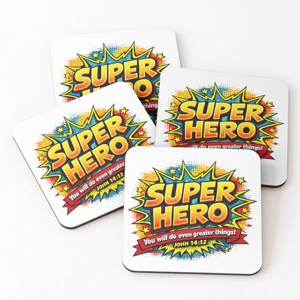 Item preview, Super Hero you will do even Greater things John 14:12 Christian Cartoon and Comic book designed and sold by FTLOG.