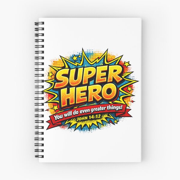 Item preview, Super Hero you will do even Greater things John 14:12 Christian Cartoon and Comic book designed and sold by FTLOG.
