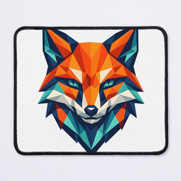 Item preview, Modern Geometric Fox Portrait designed and sold by LainCellJapan.