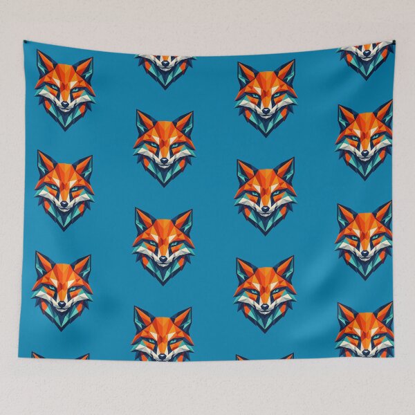 Item preview, Modern Geometric Fox Portrait designed and sold by LainCellJapan.