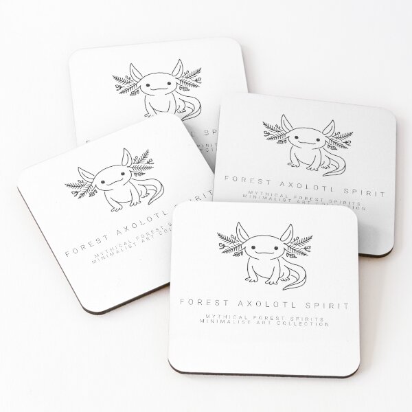 Item preview, Minimalist Forest Axolotl Spirit Art designed and sold by tineldesign.