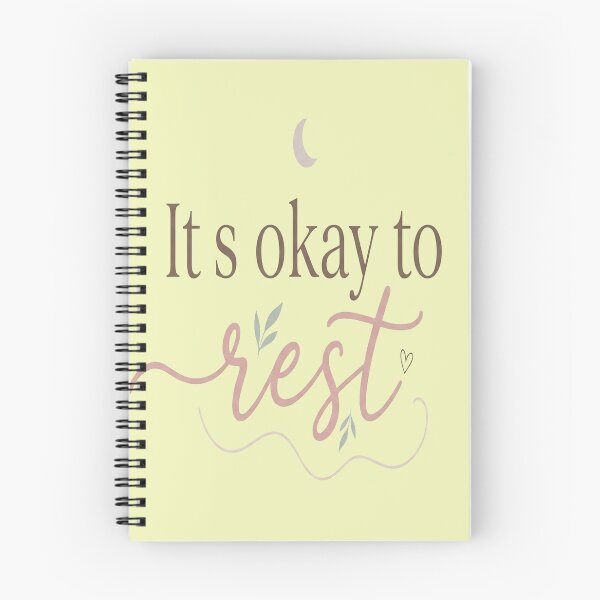 Item preview, It’s Okay To Rest Mental Health Self Care Reminder Relaxation Quote design designed and sold by Soft Strength Studio.