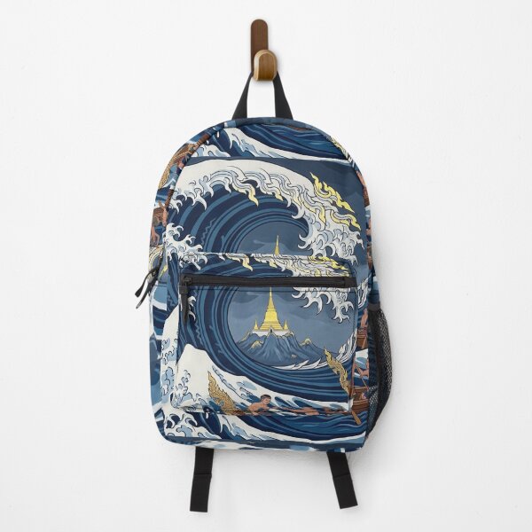Item preview, The Thai Great Wave off Kanagawa - Traditional Asian Art Reimagined designed and sold by SIAM MERMAID.