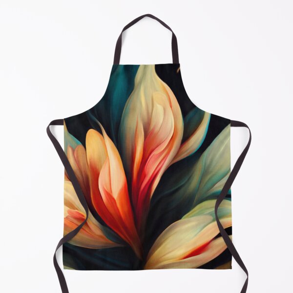 Item preview, Elegant Abstract Floral Swirls In Aqua, Cream, Red designed and sold by DEC02.