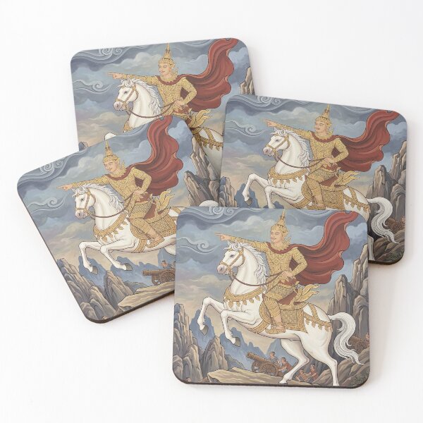 Item preview, The Thai Napoleon Crossing the Alps - Traditional Asian Art Reimagined designed and sold by SIAM MERMAID.
