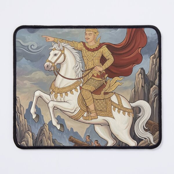 Item preview, The Thai Napoleon Crossing the Alps - Traditional Asian Art Reimagined designed and sold by SIAM MERMAID.